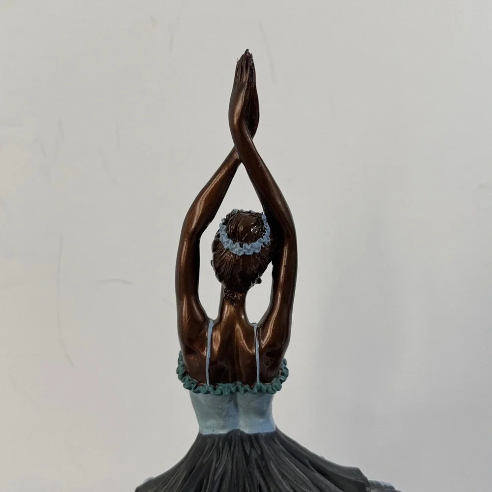 Elegant Ballerina Bronze Style (Resin) Statue 16 3/4"H x 6"W - Vintage - Picture 4 of 13